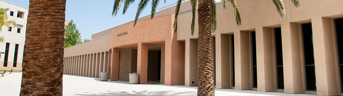 Students walking on campus.