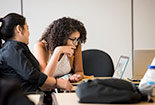 Students studying together.