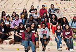 CSUN Students smiling on steps