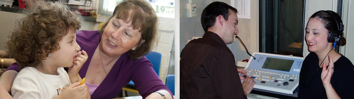 Language tutors with students.