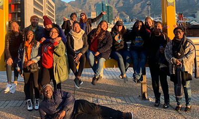 Group of students smiling together