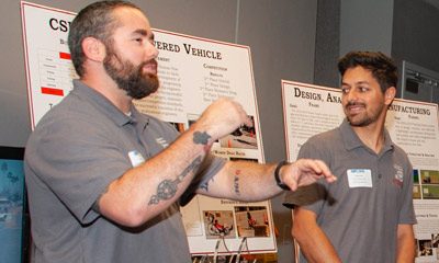 Students explain their project.