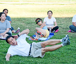 people enjoy working out outside
